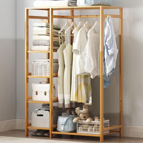 Solid wooden clothes rail - wooden,
