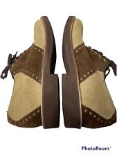 Vintage Hanover Suede Oxford Saddle Shoes USA Mens Size 7.5 D