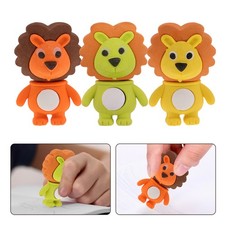 18Pcs Adorable Lion Erasers 3D