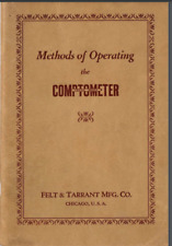 Comptometer Model H Felt Tarrant Instruction Operations Manual year 1921 37 pgs.