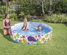 New INTEX 5 ft x 10-Inch Under The Palm Trees Snap Set Pool For Kids or Pets!