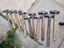  Job Lot Of  Vintage Ball Pein Hammers Blacksmiths Engineering Tools 