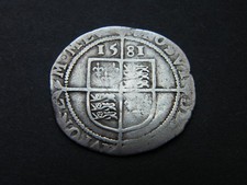 1581 Elizabeth I Hammered