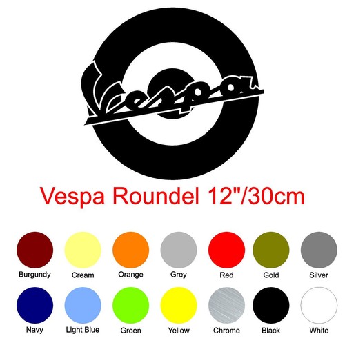 Vespa roundel sticker 30cm - sticker, 12"/30cm