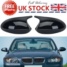 For BMW E81 E82 E87 E90 E91 E92 E93 PRE-LCI Gloss Black Wing Mirror Cover Cap UK