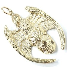 9ct Gold Eagle Pendant Biker