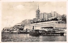 MARSAMUSCETTO FERRY LANDING PLACE VALETTA MALTA REAL PHOTO POSTCARD 1939