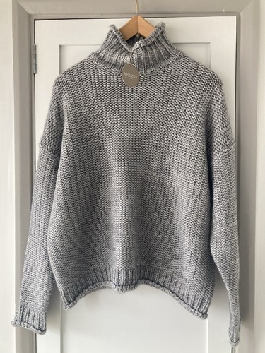 New grey oversize mock neck - new,
