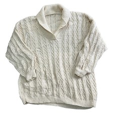 Vintage Aran Knit Jumper Shawl