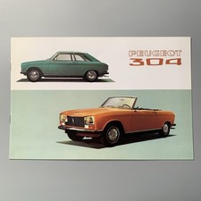 Peugeot 304 Coupe & Convertible 1970 Sales Brochure – French Text, 8 Pages, Rare