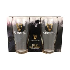 Guinness - Tulip Pint Glass - Twin Pack - Licensed - Official Merchandise