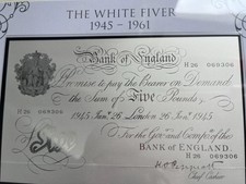 Reproduction White £5 Note