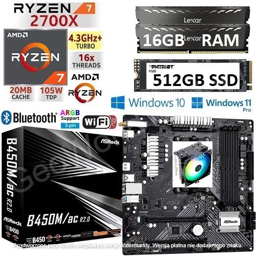 Amd ryzen 2700x 16gb ram - +, +