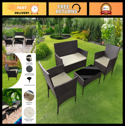 Seater rattan garden patio - 4,