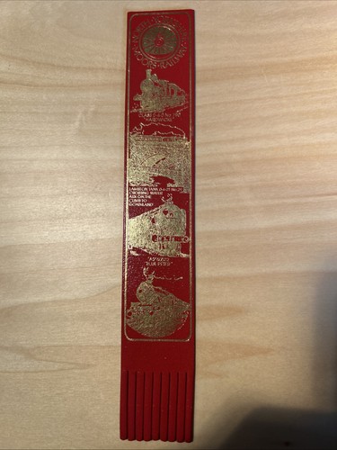 Leather bookmark moors railway - bookmark,