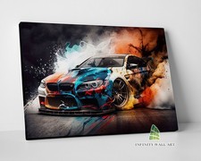 BMW Sports Car Canvas Art Wall Art Print Picture Racing Cars Framed Decor -E553