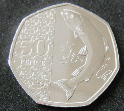 Single salmon 50p - single, from