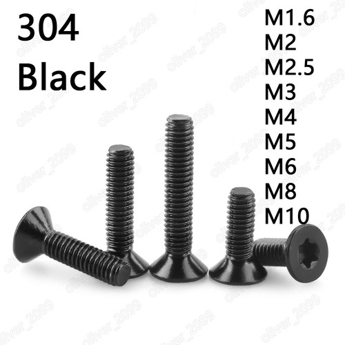 Black 304 stainless - 304, torx