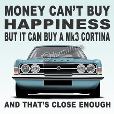 Ford Cortina Mk3 MkIII GT GXL XL Art Classic Car Gift Idea Drinks Coaster 