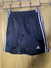 adidas Shiny Unlined Nylon Running Jogging Track Futbol Soccer Shorts L Boys