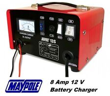 Quality Maypole Heavy Duty Steel 8A 8 Amp 12V Car Van Tractor Battery Charger