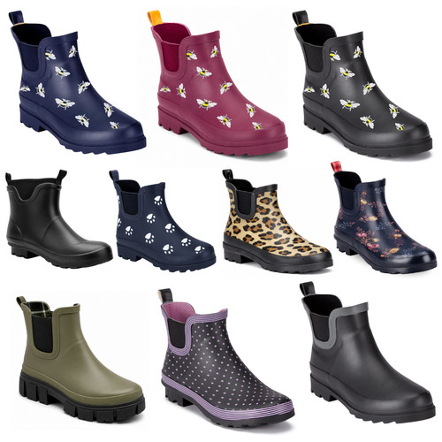 Womens wide ankle wellies - womens,
