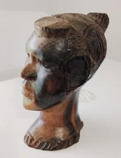 African ebony wooden bust. Very detailed. Excellent condition. 14cm tall