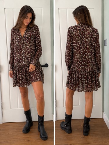 Zara womens animal print smock - zara,
