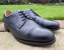 Mens BARKER Staines Leather Sole Derby SHOES. UK 7 H. Black. Made in ENGLAND.