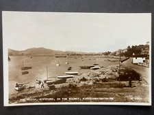The Beach Kippford Kirkcudbrightshire Real Photo Vintage Postcard P43