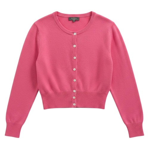 Peal pink cashmere cardigan - n.,