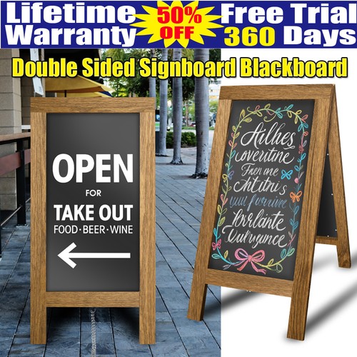 Large wooden blackboard - large,