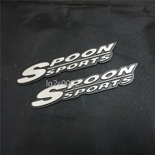 2x 3D Matte White SPOON SPORTS