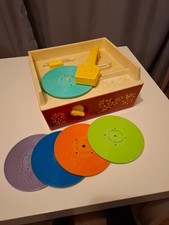 Fisher Price Record Player 1971 5 Discs Music Box FP 995 Tested Working Vintage