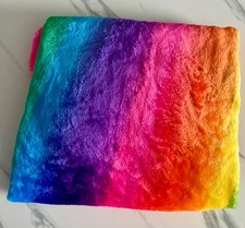 Rainbow Fabric Fleece Material Bundle, Excess Plus Scraps, Sewing, Crafts, Teddy