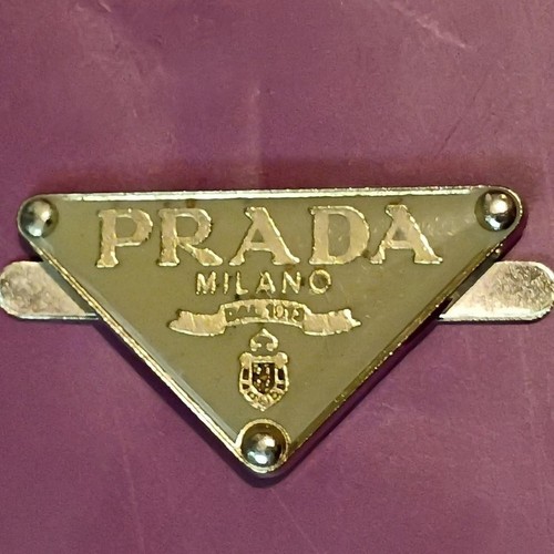 Prada logo plaque gold - plaque,