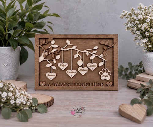 Personalised family tree frame - family,