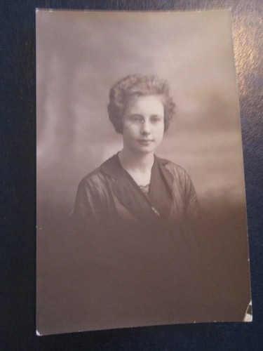 Postcard woman wearing - postcard,