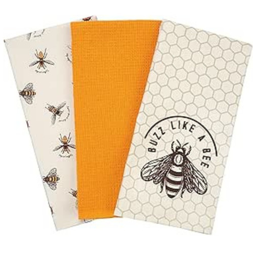 Bumble bees tea - bees, towels
