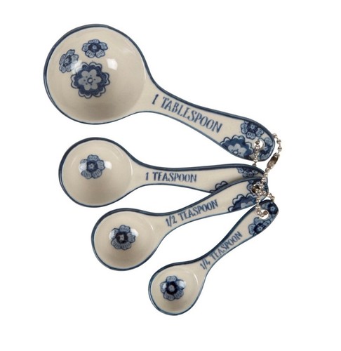 Blue willow floral - floral, measuring
