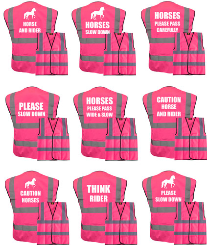 Horse riding vis pink - horse, hi