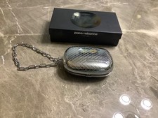 Vintage Paco Rabanne Silver Clutch Bag with Chain Strap 