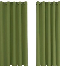 Deconovo Super Soft Solid Thermal Insulated Eyelet Living room Blackout Curtains