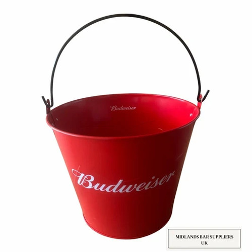 Budweiser red ice bucket - budweiser,