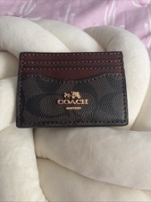 brown coach cardholder slim