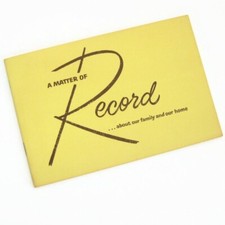 Vintage 50s 60s Household Record Booklet Occidental Life Insurance Policy