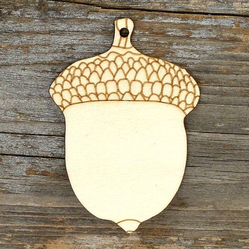 10x wooden oak tree acorn - 10x,