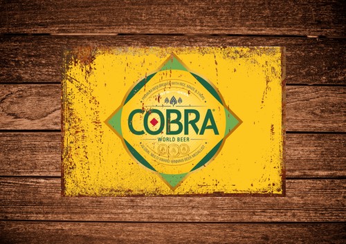 Cobra beer sign rustic - cobra, look