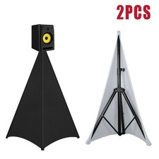 2PCS Spandex Speaker Stand DJ Tripod Cover Resilient Stand Scrim Black / White