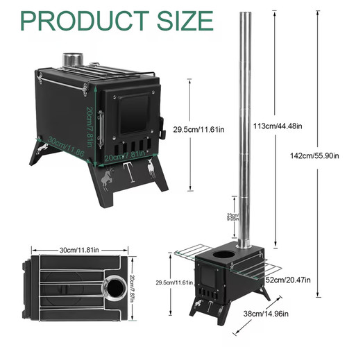 Tent stove portable - stove, camping